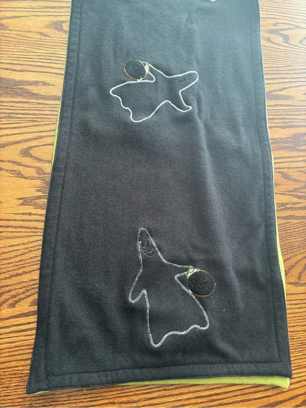 Halloween Table Runner Ghost Pumpkin Jack-O-Lantern Dining Autumn Decor Fall